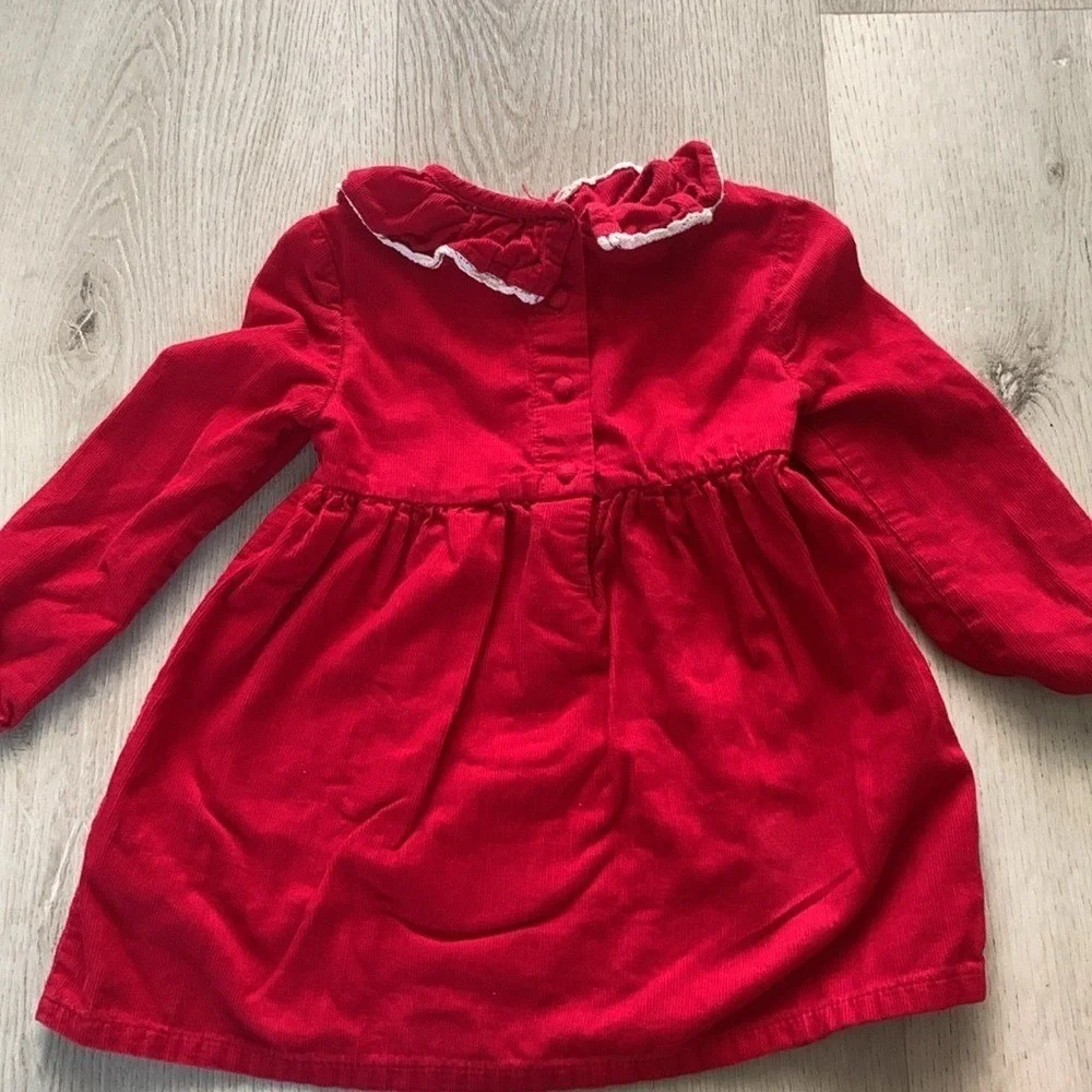 Kaisely Girls Red Smocked‎ Dress